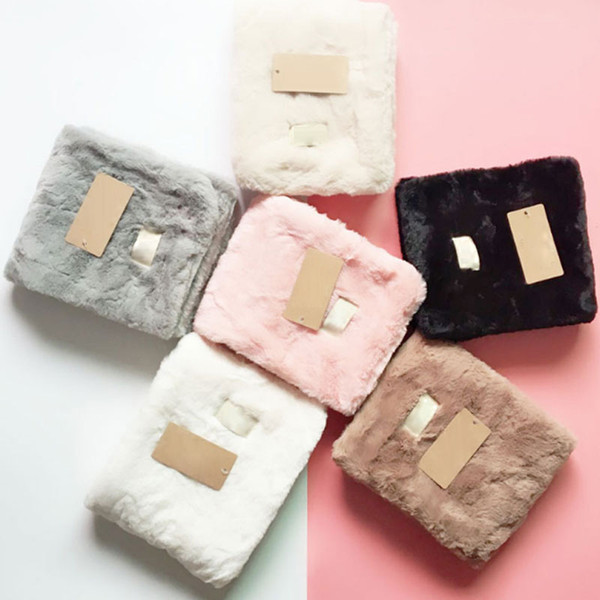 Winter Plush Scarves Australia Scarf Women Girls Soft Fur Fuzzy Neckerchief UG Rectangle Warm Scarves Neckerchieves DHL Shipping