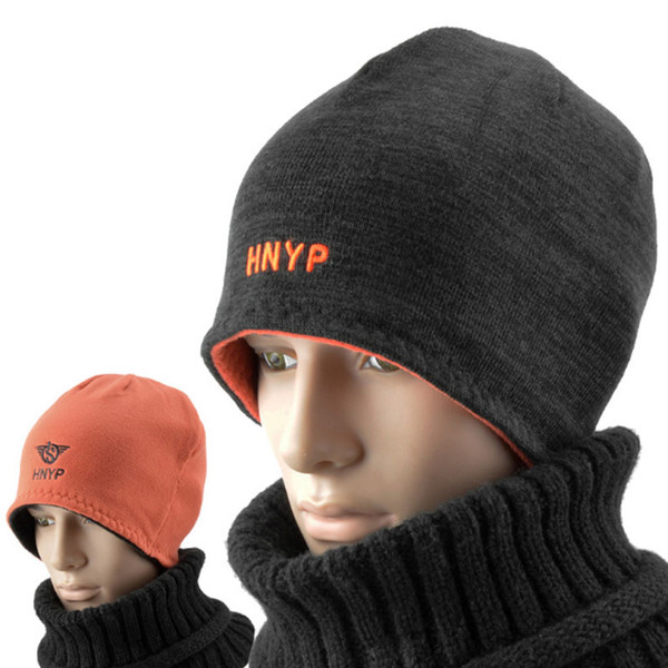 Unisex Beanies Reversible Knitted Hats Winter Fleece Skull Cap Double-Sided Wear Hat Beanies Men Women Warm Caps