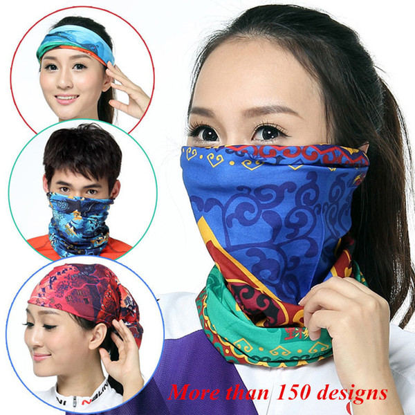 Magic Scarves Magic Kerchief Outdoor Double Layer Fleece Headwear Motorcycle Neck Warmers Multi Function Polar Reversible 144 Design