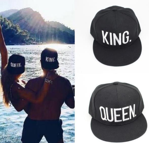 Summer Couple Baseball Cap KING QUEEN Letters Embroidery Snapback Hat Acrylic Men Women Gifts Hip-hop Caps