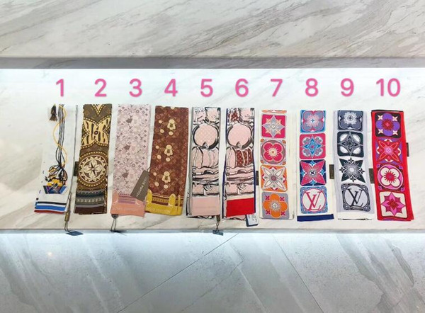 29 style Designer Silk HANDBAG Bag scarf Headbands New women silk scraves 100% Top grade silk bag scarf hair Bands ladies scarf