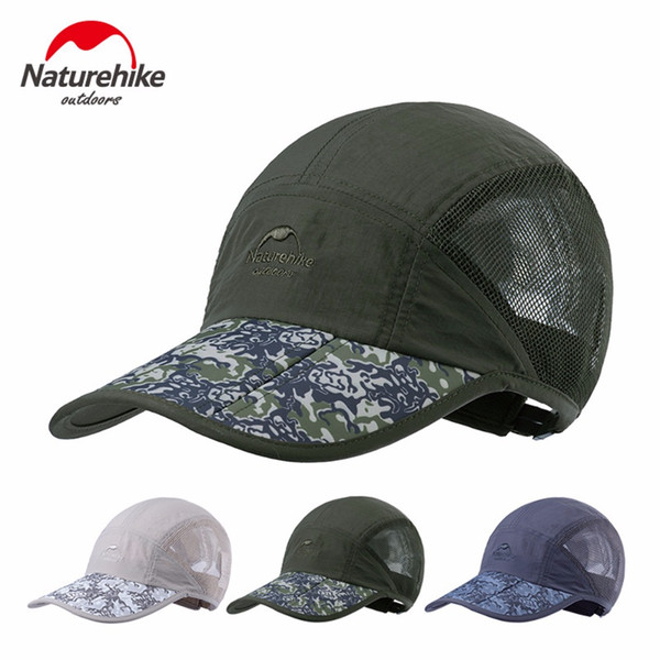 3 Colors NatureHike Outdoor Summer Sunscreen Breathable Sports Hiking Cap Men Women Travel Anti-UV Climbing Camping Hat Foldable