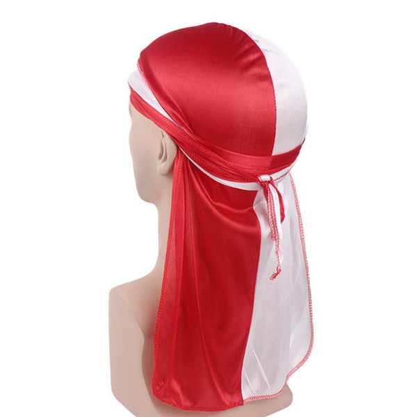 K2018 Women Cotton headwearTwo-color Artificial Silk Long Tail Scarf Cap Silk Satin Pirate Hat Long Tail Scarf Hat18JUIY11