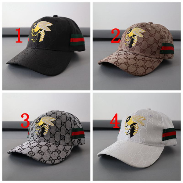 New Fashion Luxury cap brand designer hat Mesh embroidery Bee G fashion sunhat letter hat European American causal Golf cap Headwear 034