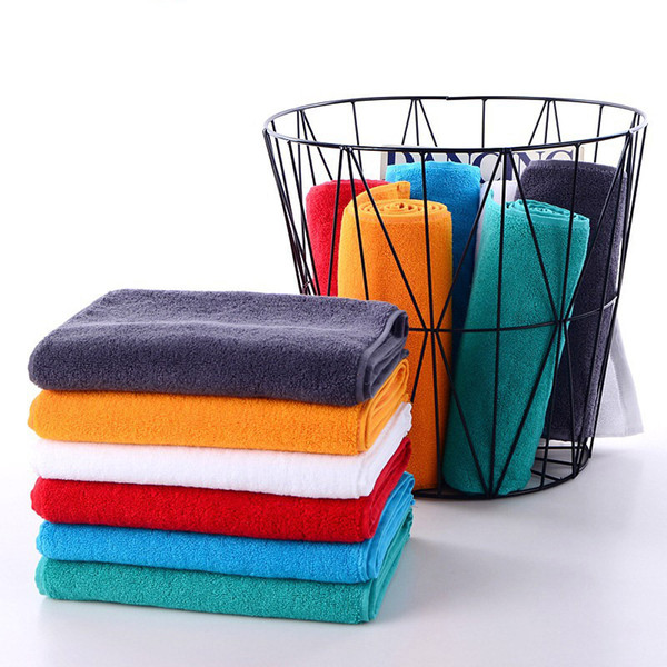 Solid Sports Towel Men Women Soft Absorbent Pure Cotton Fitness Towel Plain Weave Comfortable Hot Sale Rectangle Towel Summer