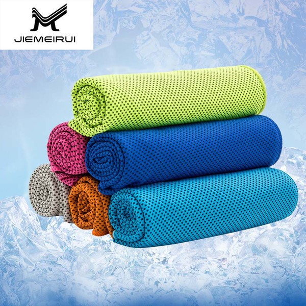 Solid Sports Towel 7 Colors Superfine Fiber Cool Down Ice Towel Summer Top Quality Soft Absorbent Outdoor Sports Fitness Towel