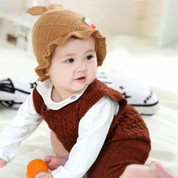 Winter Knitted Kids Pom Pom Hat Girl Kids Skullies Beanie Hats Warm Cap Boy Thick Baby Infant