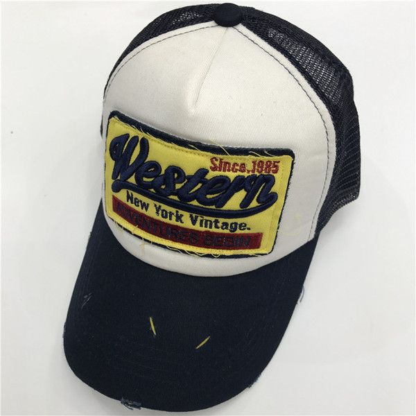 Hot New Ton Mesh Breathable Baseball Cap Wholesale Western Shade Cotton Cloth Embroidery Snapbacks Letter Hat