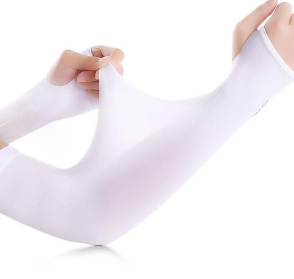 Long Gloves Scar Cover Arm Sleeves Ice Silk Sunscreen Arm Sleeves Sun UV Protection Arm Warmer Half Finger Sleeves