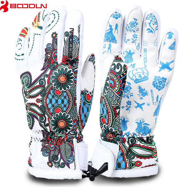 Brand Winter Ski Warm Gloves Waterproof Men Women Professional Motorcycle Cycling Outdoor Sports Gloves Windproof Plate Single Groves