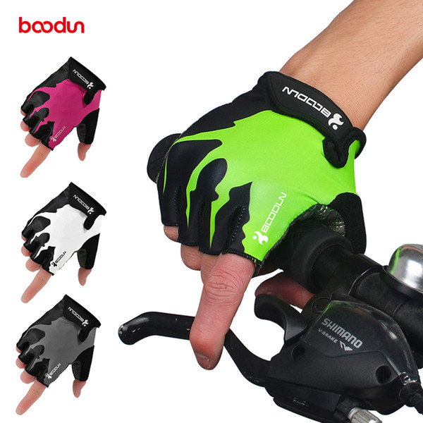 BOODUN Anti Slip Gel Pad Bicycle Gloves Half Finger Cycling Gloves MTB Breathable Outdoor Sports Men Women Road Bike Glove 1 pair