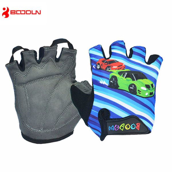 Boodun Brand Summer Boys Girls Cycling Gloves Half Finger Gel Pad Road Groves Mountain Bike Bicycle MTB Chilrden Gloves Guantes Ciclismo