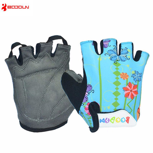 Boys Girls Cycling Gloves Half Finger Children Summer Bicycle Gloves Guantes Ciclismo MTB Mountain Sports Bike Gloves Mittens Cartoon Color