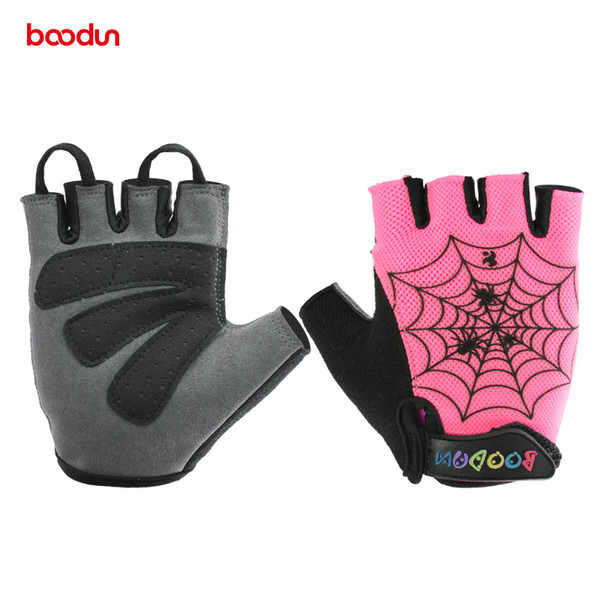 Brand Kids Cycling Cartoon Gloves Half Finger Shockproof Sports Outdoor MTB Road Bike Bicycle Gloves For Children Kids Boys Spaidman Groves