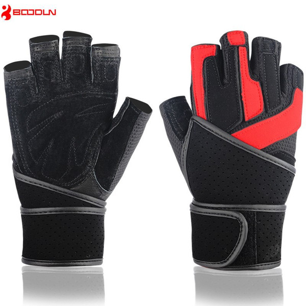 Brand Men's Fitness Gloves Half Finger Crossfit Dumbbell Wrist Guard Groves Sports Weight Lifting Workout Training Luvas Gym Equipment