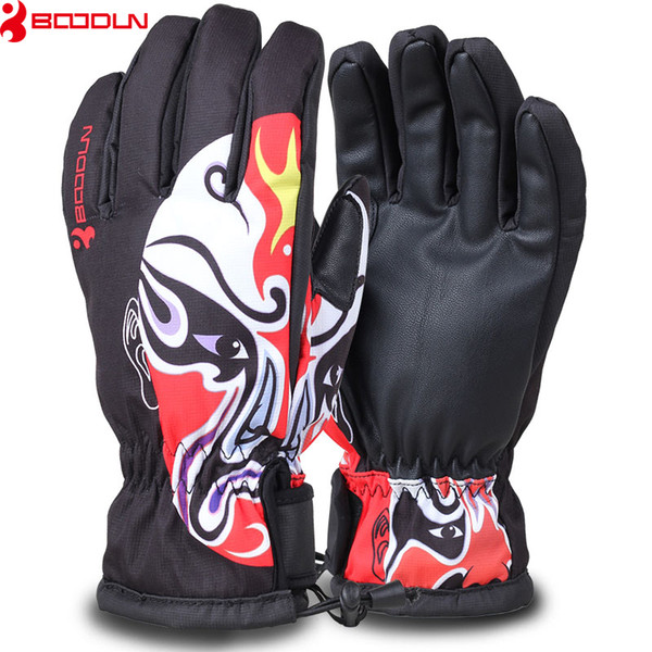 BOODUN New Winter Snowboard Gloves Women Ski Gloves Windproof Waterproof Non-slip Skating Skiing Gloves Cotton Warm Mittens