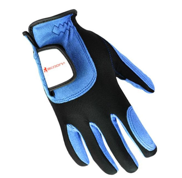 BOODUN Golf Men's Gloves Leather Sheepskin Gloves Blue This link is for one price (left or right hand)