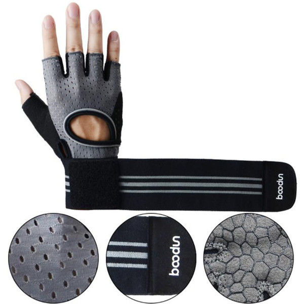 Boodun new men and women half finger fitness gloves non-slip wear dumbbell equipment wrist sports fitness gloves