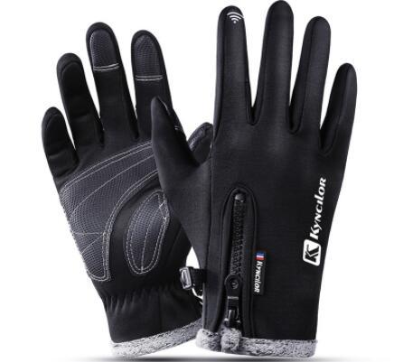 Sport men women thickening Touch screen gloves cold proof fleece thickened Winter riding warm waterproof Training yakuda thick Cheap