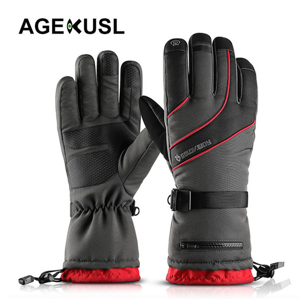 AGEKUSL Skiing Gloves Thermal Ski Snowboard Gloves Mitts Winter Snow Sport Mitts Windproof Waterpoof Warm