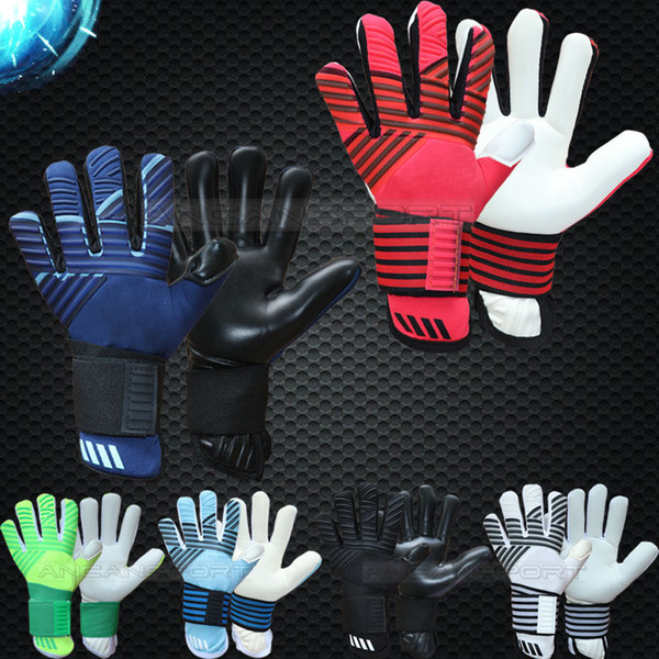 2018 new model top quality adults free shipping Latex fabric Professional Soccer football Goalkeeper Gloves without fingersave