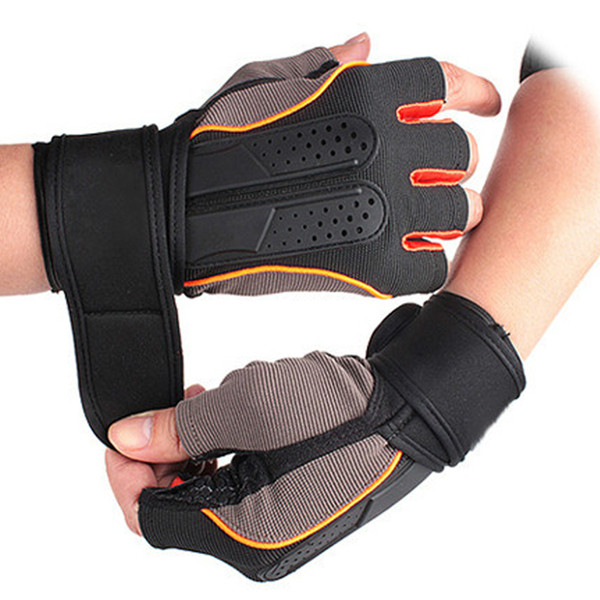 4 Colors Gym Body Building Training Fitness Gloves Outdoor Sports Equipment Weight lifting Workout Exercise breathable Wrist Wrap