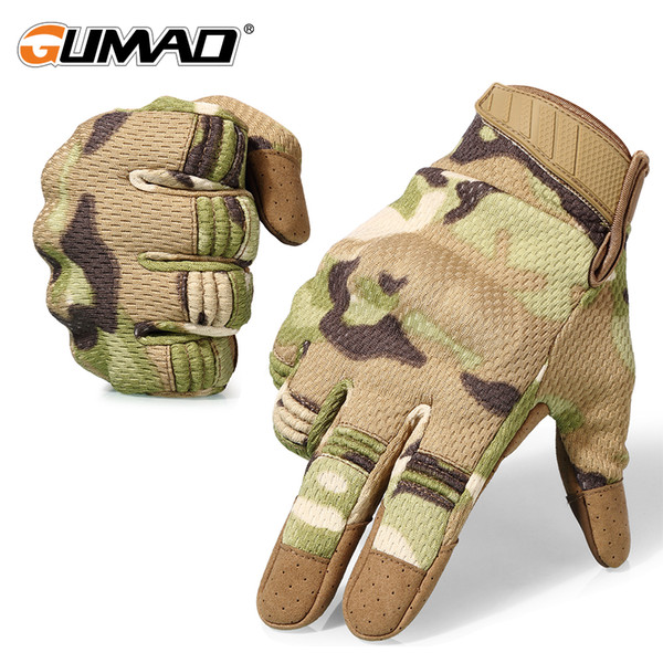 Touch Screen Multicam Camouflage Tactical Gloves Army Military Airsoft Outdoor Climbing Shooting Paintball Full Finger Gloves