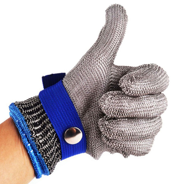 Stainless Steel Metal Mesh Butcher Safety Cut Resistant Stab Resistant Glove Size M High Performance Protection Level 5