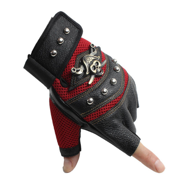 Half finger gloves street dance performance punk fashion fashion outdoor riding rock climbing sports gloves