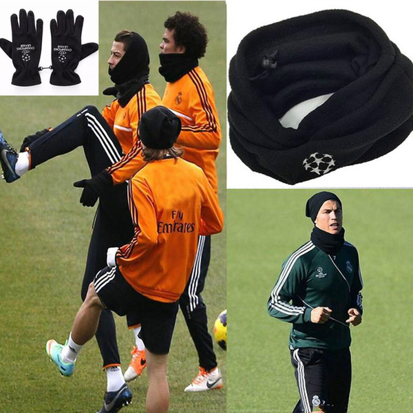 Outdoor Sports Windproof Dual-use Scarf Football Neckerchief UEFA Champions League Keep Warm Gloves Soccer Scarf Free Shipping