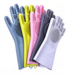 Magic Washing Gloves Brush Silicone Glove Resuable Household Scrubber Anti Scald Dishwashing Gloves Cleaning Sports Gloves GGA1492