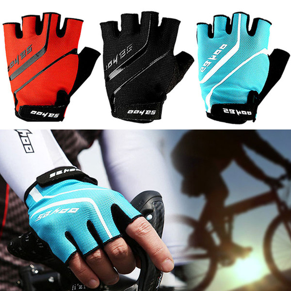 SAHOO Gel Half Finger Cycling Gloves Bike Short Bicycle Biking Riding Gloves Sport Gym Gloves Good Quality