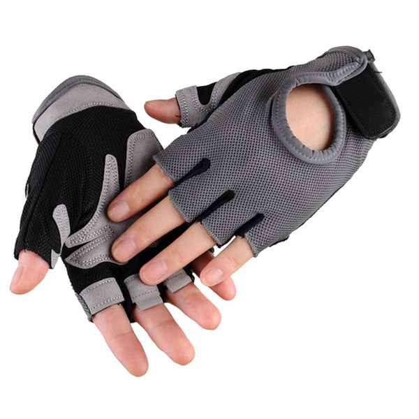 Anti-skid Half Finger Gym Gloves Sports Body Building Training Wrist Gloves Men & Women Dumbbell Fitness Exercise Hiking