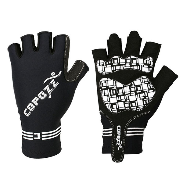 1 Pair COPOZZ GLV-1055 Outdoor Half-finger Impact Resistant Ventilative Cycling Gloves