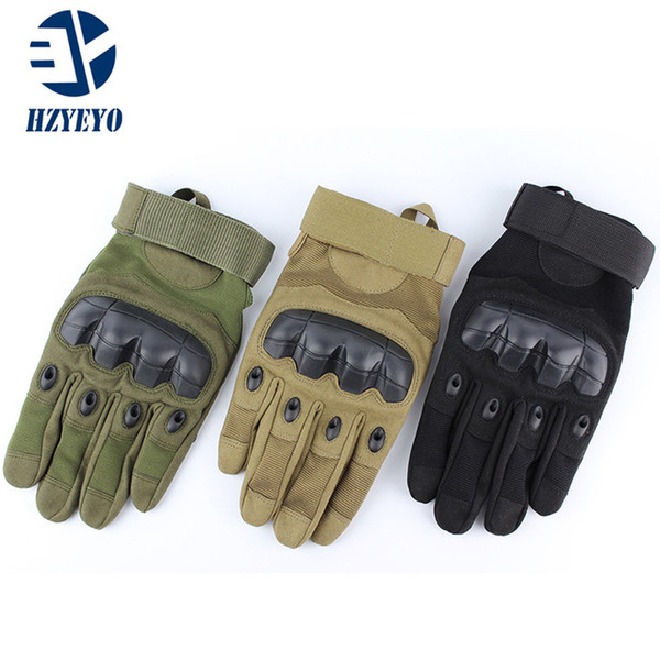 HZYEYO Mens full finger Outdoor gloves Climbing Bicycle Antiskid glove microfiber Training Guantes 001