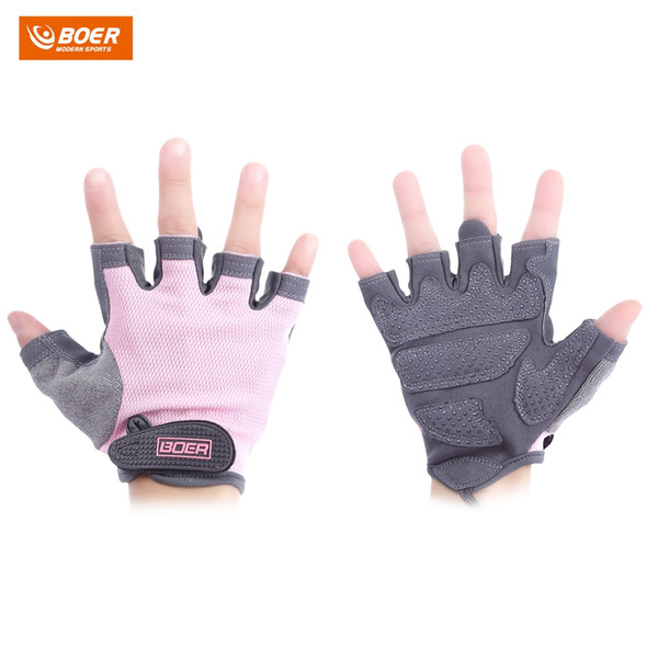 BOER Paired Fitness Sport Gym Exercise Weightlifting Women Half Finger Gloves Warm Gloves Half Finger Clamshell Gloves Hot sell Fashion