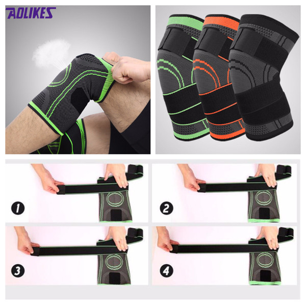 Fashion 3 Colors Sports Safety Running Basketball Protective Knee Band Cycling Gear Breathable Exercise Tools Elbow & Knee Pads