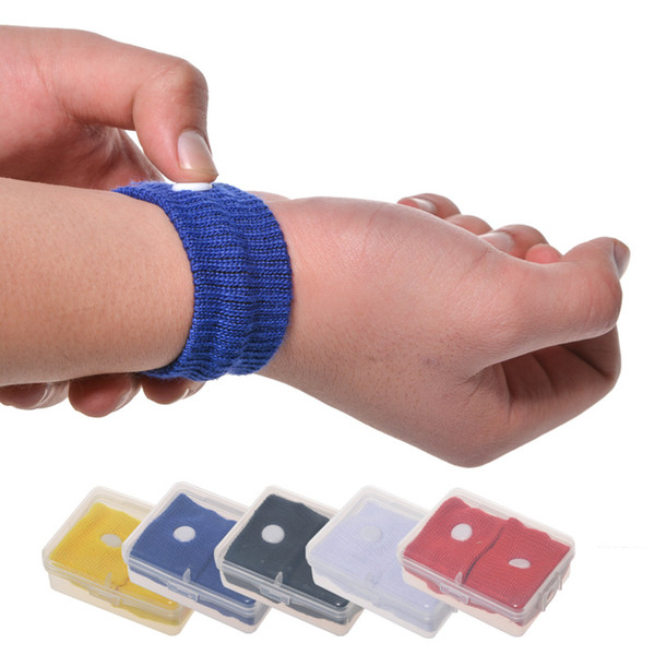 Candy Color Anti Nausea Wristbands Car Anti Nausea Sickness Reusable Motion Sea Sick Travel Wrist Bands with clear box 2019