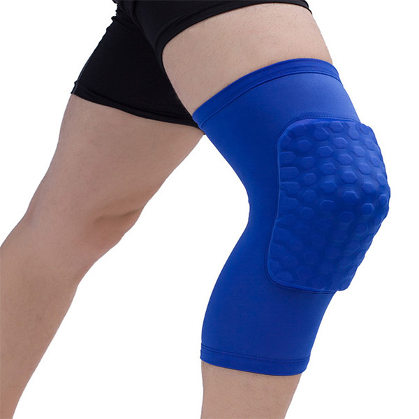 New Sports Elastic Leg Knee Support Bracket Basketball Protector Gear Breathable Cellular 6-Color Recycle Long Knee Protection Soft