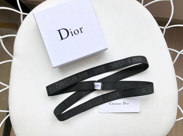 2 Colors Luxury Designer Women D Rubber Sweatband Cross Elastic Headband Ladies Hairband Yoga Gym Head Band With Gifts Box