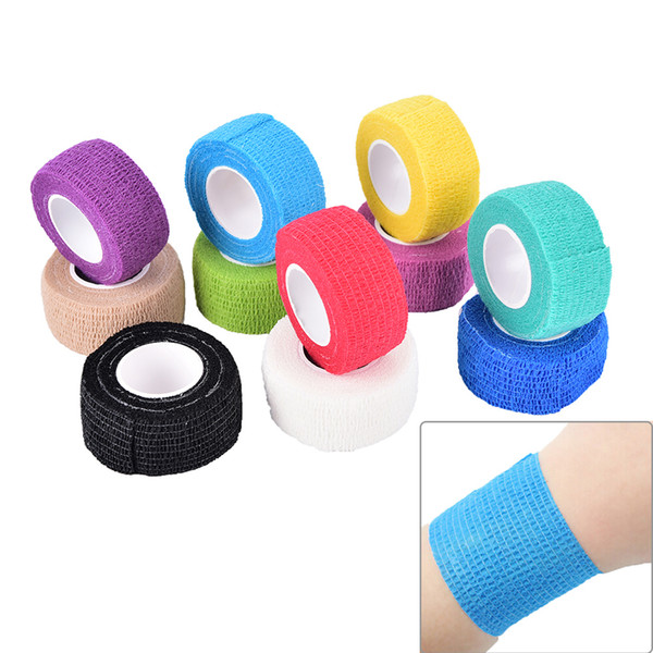 2.5cm x 4.5m 1 pcs Cohesive Flexible Bandage Cotton Cohesive Bandage sports tape Self Adhesive elastic 11 Colors