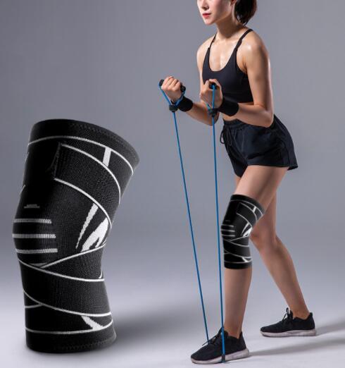 2022Knee Pads Safety fitness exercise pressure cycling knitting knee protector knee exercise equipment Basketball Sports Soccer football