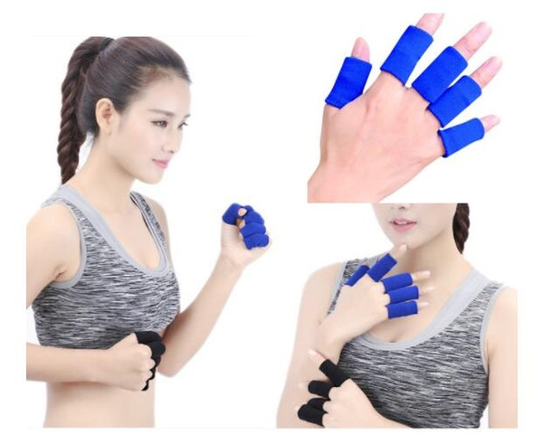 Discount 2022Nylon sports health care fingerguard basketball fingerguard a set of 10 sports protectors Sports Safety exercise breathable