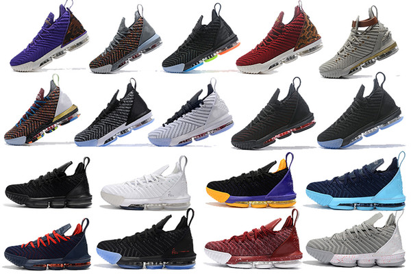 2019 New arrival all colorways Oreo FRESH BRED What the XVI 16 james Multicolor Basketball Shoes LeBRon 16s Wolf Grey Sports