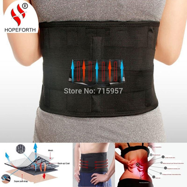 Hopeforth Lumbar Support Brace Hot Sale Fashion Breathable Mesh Four Steels Plate Protection Back Waist Support Belt