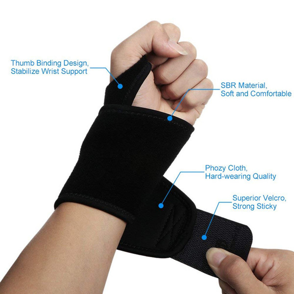 Multi-Functional Wrist Brace Carpal Tunnel Fitted Right Or Left Thumb Support for Volleyball Tennis Weightlifting Bowling