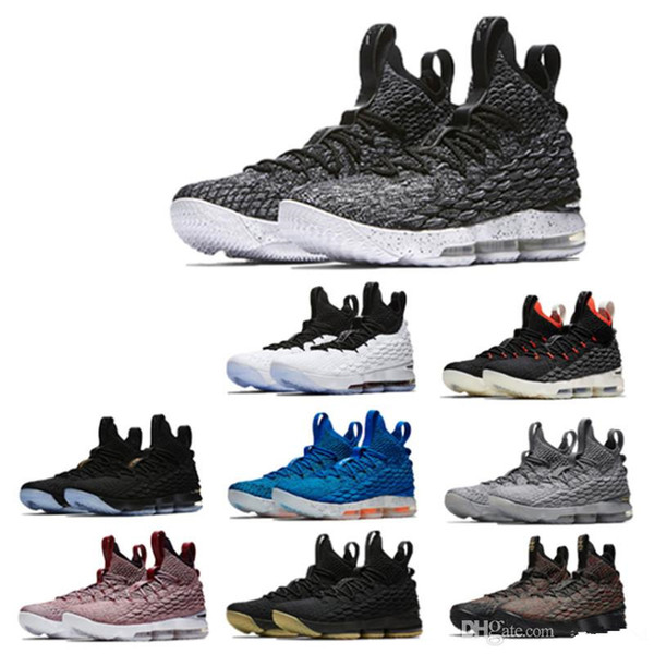 2019 New Arrival XV LEBRON 15 EQUALITY Black White Basketball Shoes for Men 15s EP Sports Training Sneakers Size 40-46