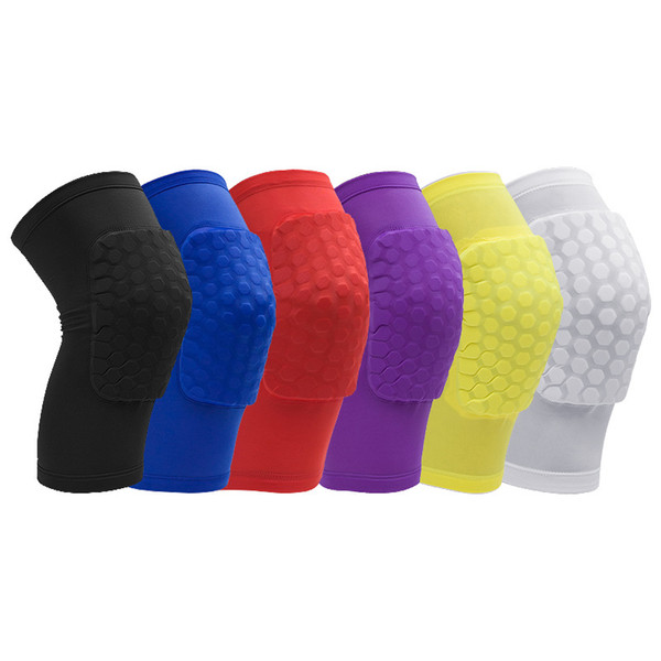 Honeycomb Short Knee Pads Sleeve for Basketball Volleyball Running Football Relieves Pain Protective Pad Knee Leg Brace Free Shipping G314S