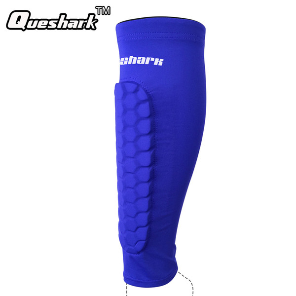 1Pc Football Shin Guards Protector Soccer Honeycomb Anti-crash Compression Basketball Leg Calf Sleeves Cycling Running Shinguard