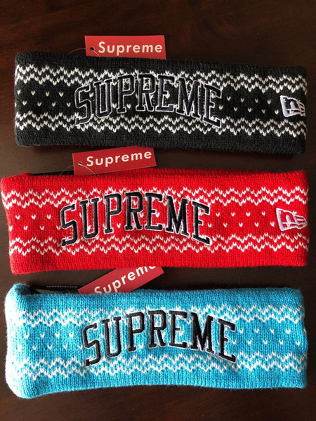 Luxury Sup Streetwear Hypebeast Fleece Headband red blue black